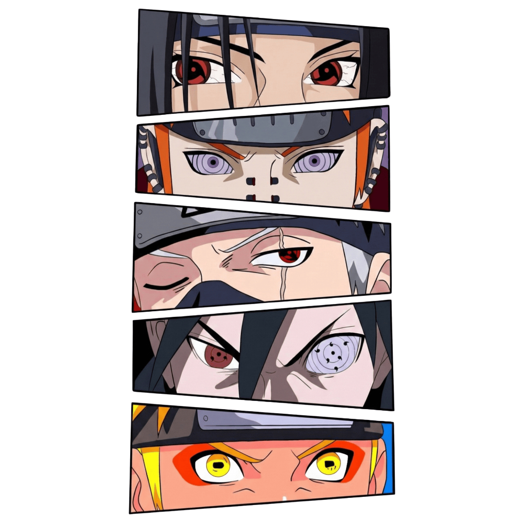 Conjunto 5 Adesivos Naruto Anime Ninja Naruto Kakashi itachi Pain sasuke Vinil Decorativo Agenda