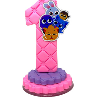 Vela De Aniversário Bolofofos - Escolher N° 1 A 9 Anos rosa em Oferta na Shopee