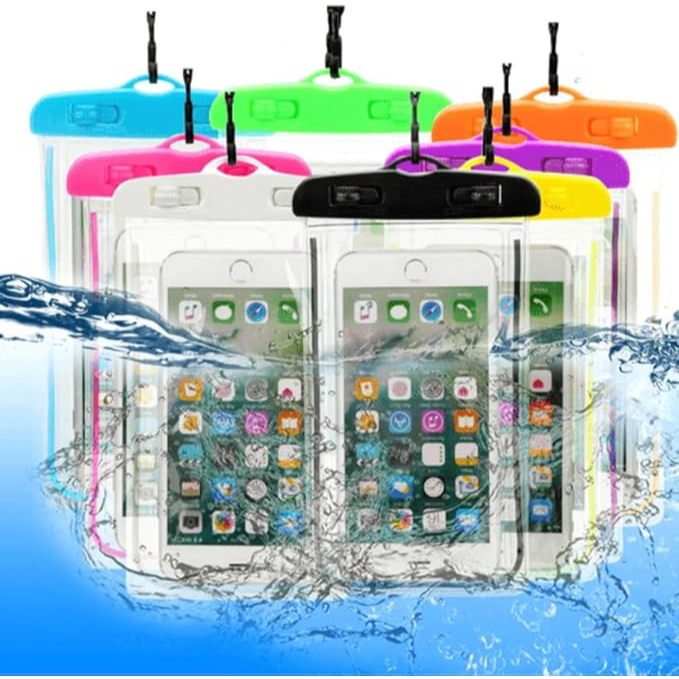 Bolsa Impermeável Capa Prova D’água Celular Praia Piscina Moto Chuva Modelo Universal Promoção