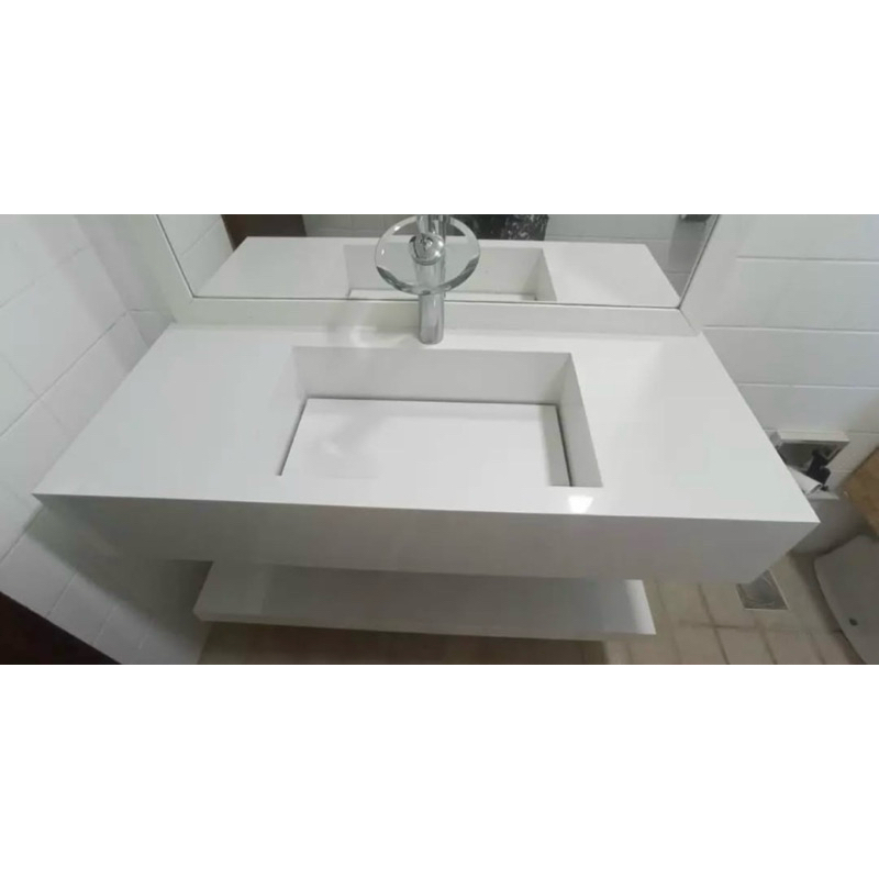 Cuba Suspensa 60x40 Banheiro + prateleira 60x35 Porcelanato Branco✅