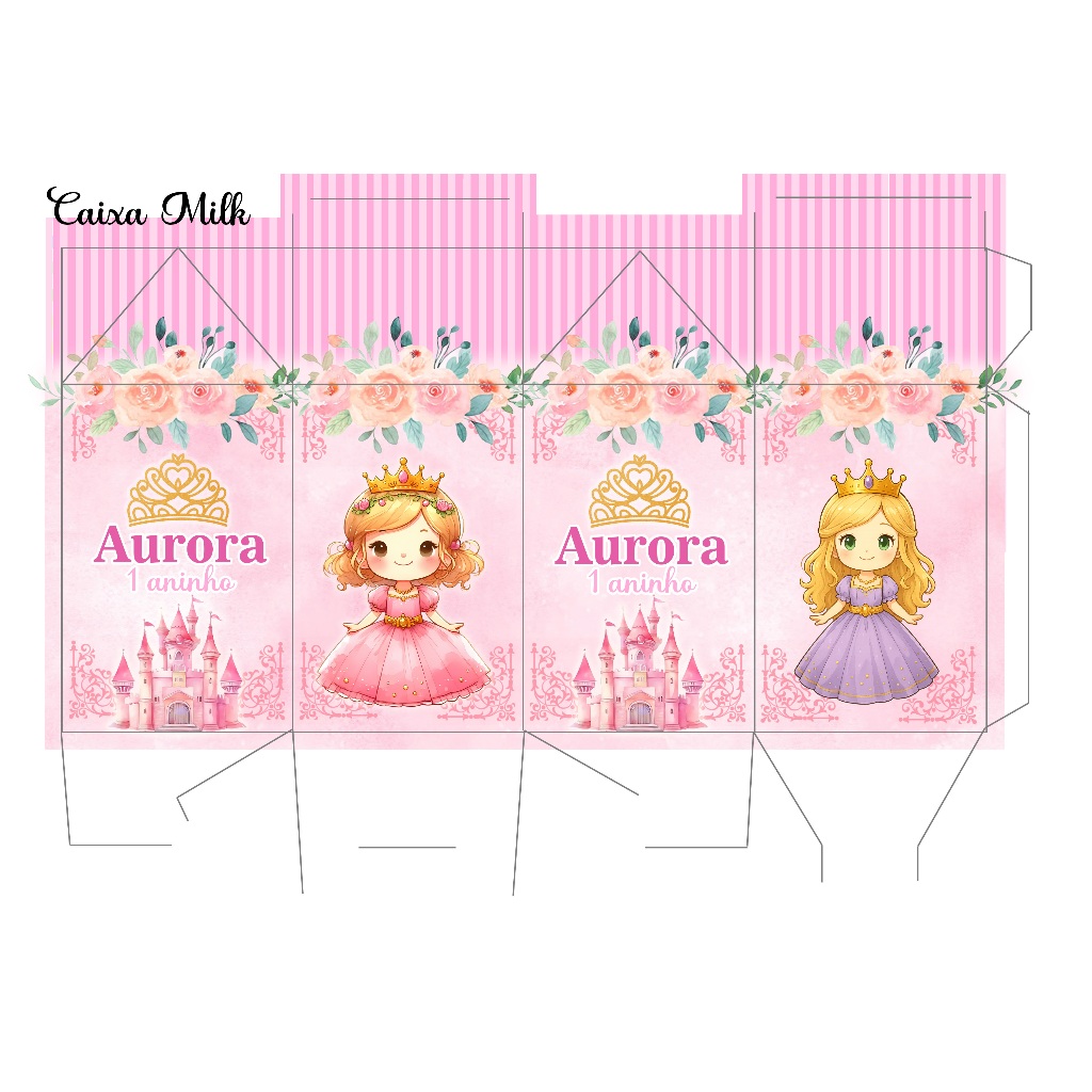 Kit Pegue Monte Personalizados Princesas Contos de Fadas 20 a 60 Caixinhas Lembrancinhas Aniversário