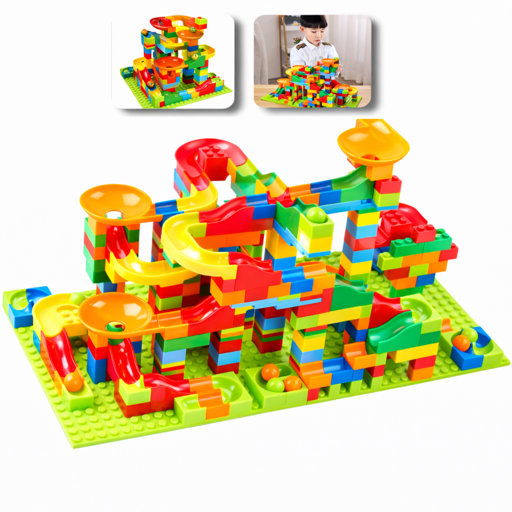 Blocos de Montar 337 Peças Pista de Bolinhas Brinquedo Infantil Circuito em Oferta na Shopee