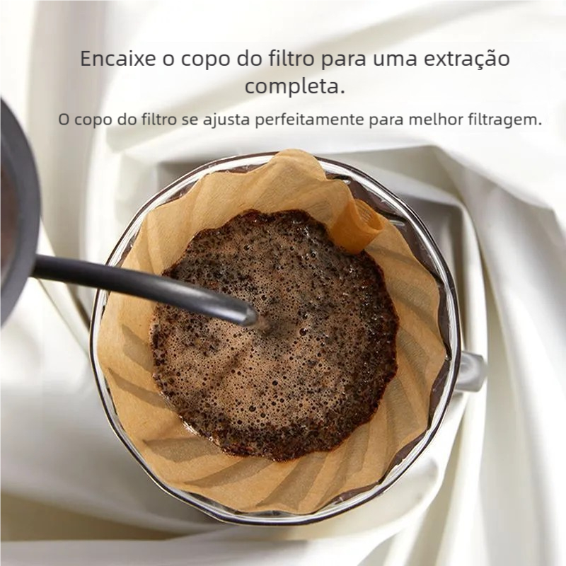 Filtros de Café V60 02 Hario - 100 Unidades de Papel Natural em Cone