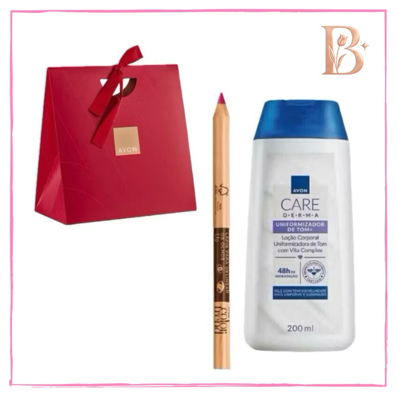 Kit Presente Lembrancinha Avon | Hidratante Derma Avon Care + Lápis Delineador Para Olhos e Boca | ENVIO IMEDIATO!