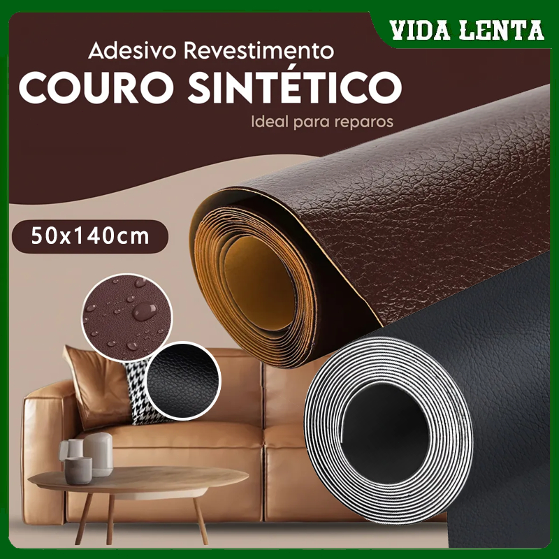 Adesivo Auto-Adesivo de Tecido de Couro para Reparo de Sofá 50cmx140cm