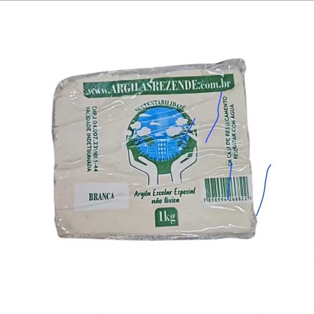 Argila Tabatinga Branca - Pacote com 1kg - Umbanda Candomblé