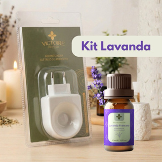 KIT DIFUSOR ELÉTRICO PORCELANA + ÓLEO ESSENCIAL LAVANDA 10ML em Oferta na Shopee