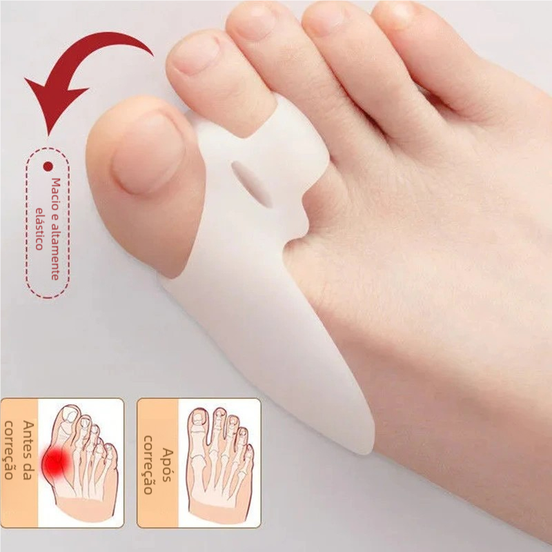 Corretor de Osso do Pé Grande Separador de Dedos de Silicone Confortável e Respirável Arma Mágica para Correção de Defor em Oferta na Shopee