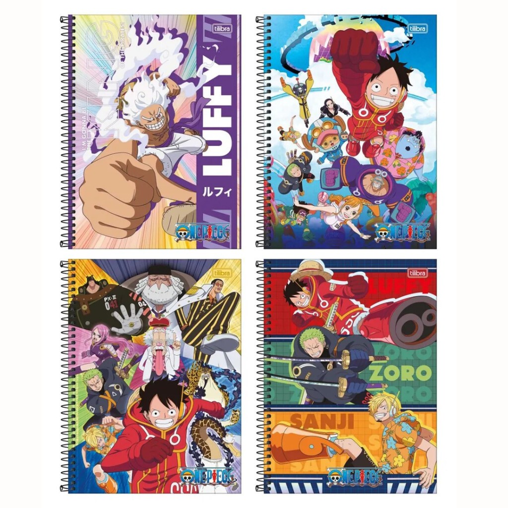 Caderno Universitário One Piece TILIBRA Capa Dura ESPIRAL - 1 OU 10 Matérias em Oferta na Shopee