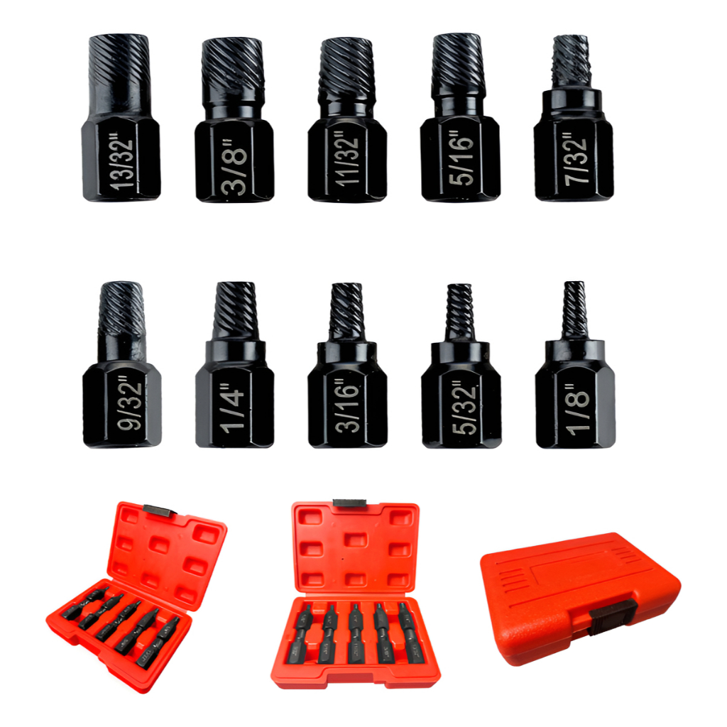 Conjunto de 10 ou 25 peças - Kit de Remoção de Parafuso Quebrado (Ferramenta), Extrator de Parafuso e Porca Danificados em Oferta na Shopee