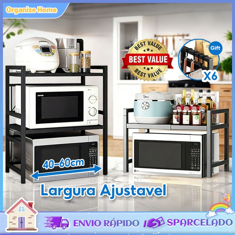 Suporte para microondas de parede, Rack Metálico Multiuso Ajustável -Entrega 24 horas em São Paul em Oferta na Shopee