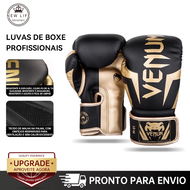 Luva De Boxe Muay Thai Kickboxing Luvas de boxe profissionais para treino. em Oferta na Shopee
