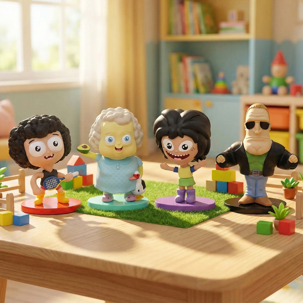 Figuras Irmão Do Jorel Fandom Box Bonecos 10 Cm Em Vinil Licenciados - Líder Brinquedos