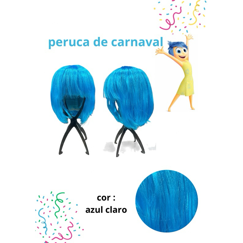 Peruca DA ALEGRIA Channel, PERUCA FANTASIA/CARNAVAL - Envio Já!
