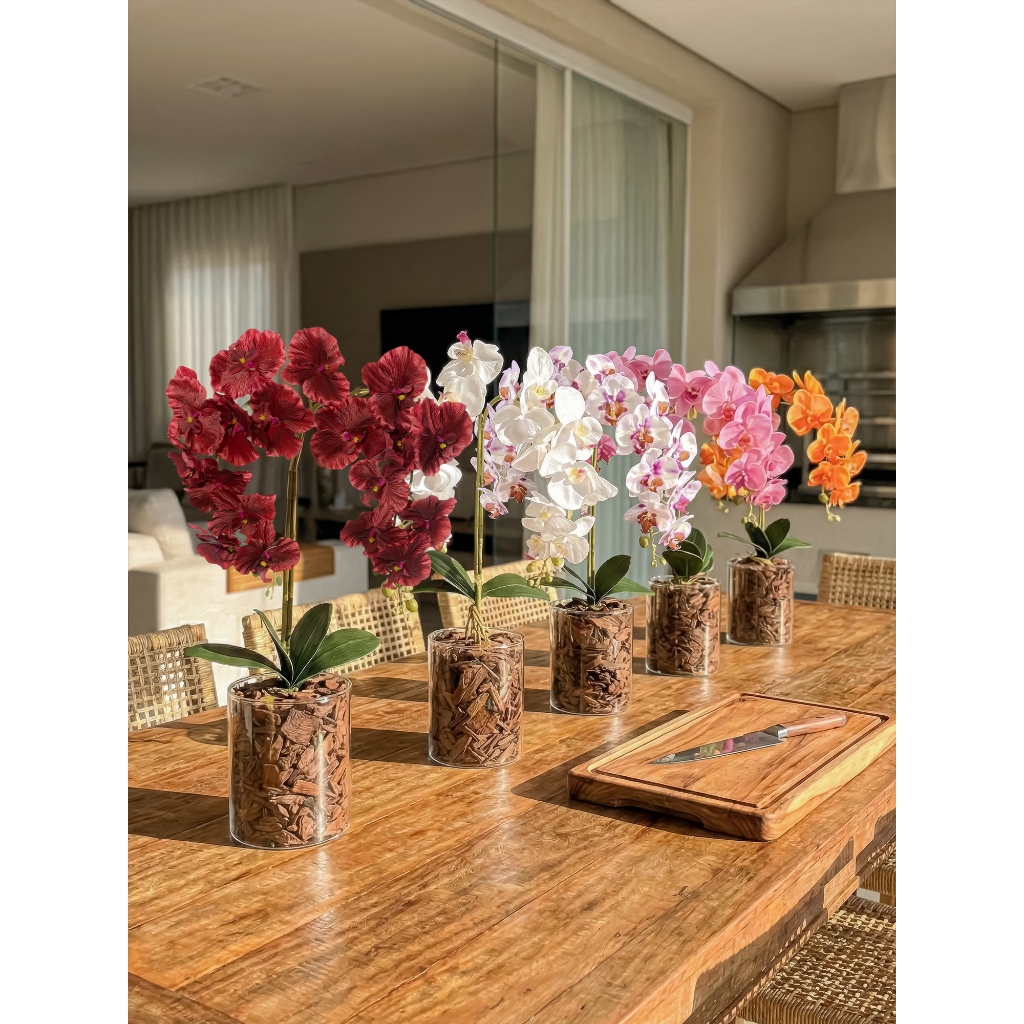 Vaso flor artificial e Arranjo flores artificiais com vaso grande para decoração Liz em Oferta na Shopee