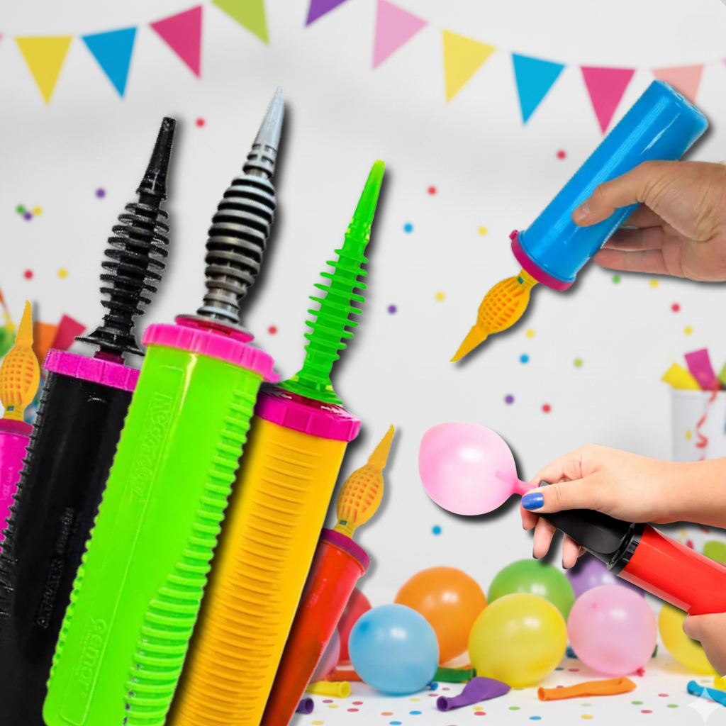2 Bomba Manual Para Encher Balões Bubble - Metalizado Festa