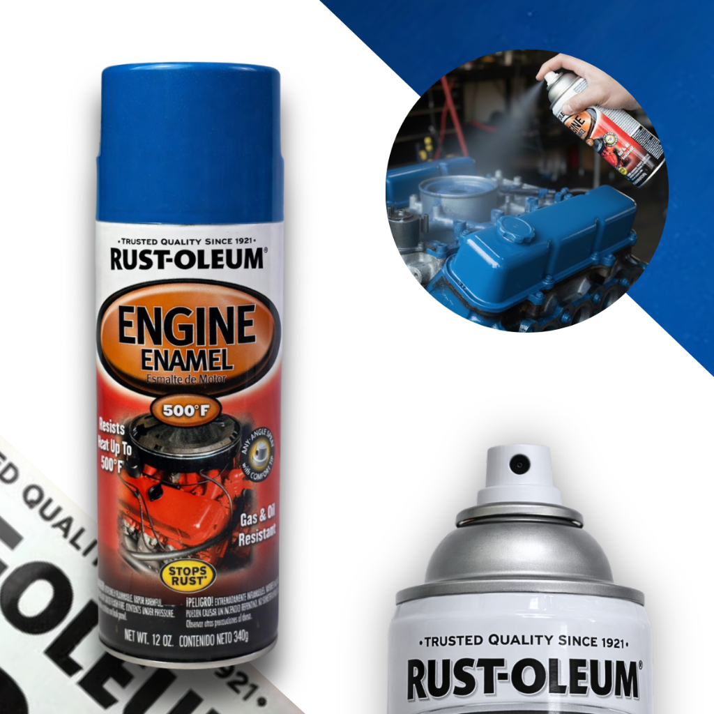 Tinta Spray Esmalte Azul Brilhante Motor 260ºC Rust Oleum em Oferta na Shopee