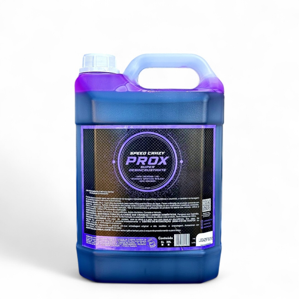 Desincrustante Limpa Aluminio Intercap Prox Super Concentrado Limpeza Pesada Lava Car Limpa Bau 5L