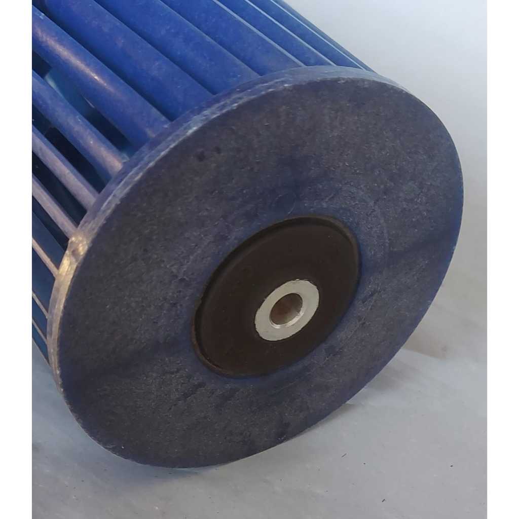 Turbina Evaporadora Split 64X9,7 Cm Eixo Interno Azul Original Revisado
