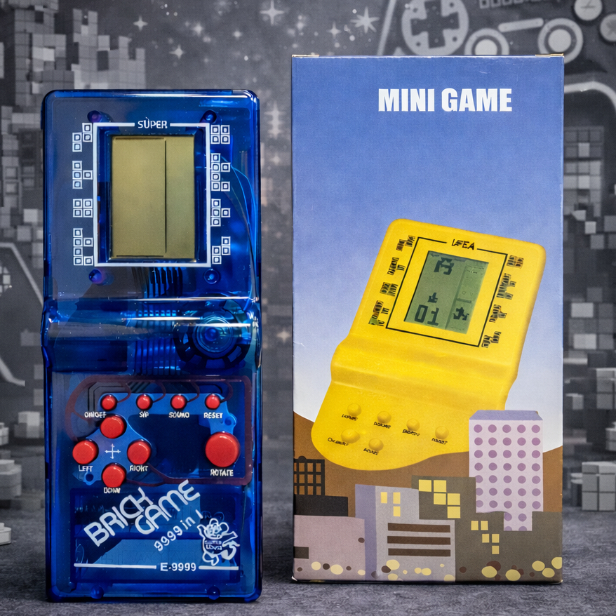 Mini Game Portátil Brick Game Retrô 9999 Jogos Clássicos com Tela LCD