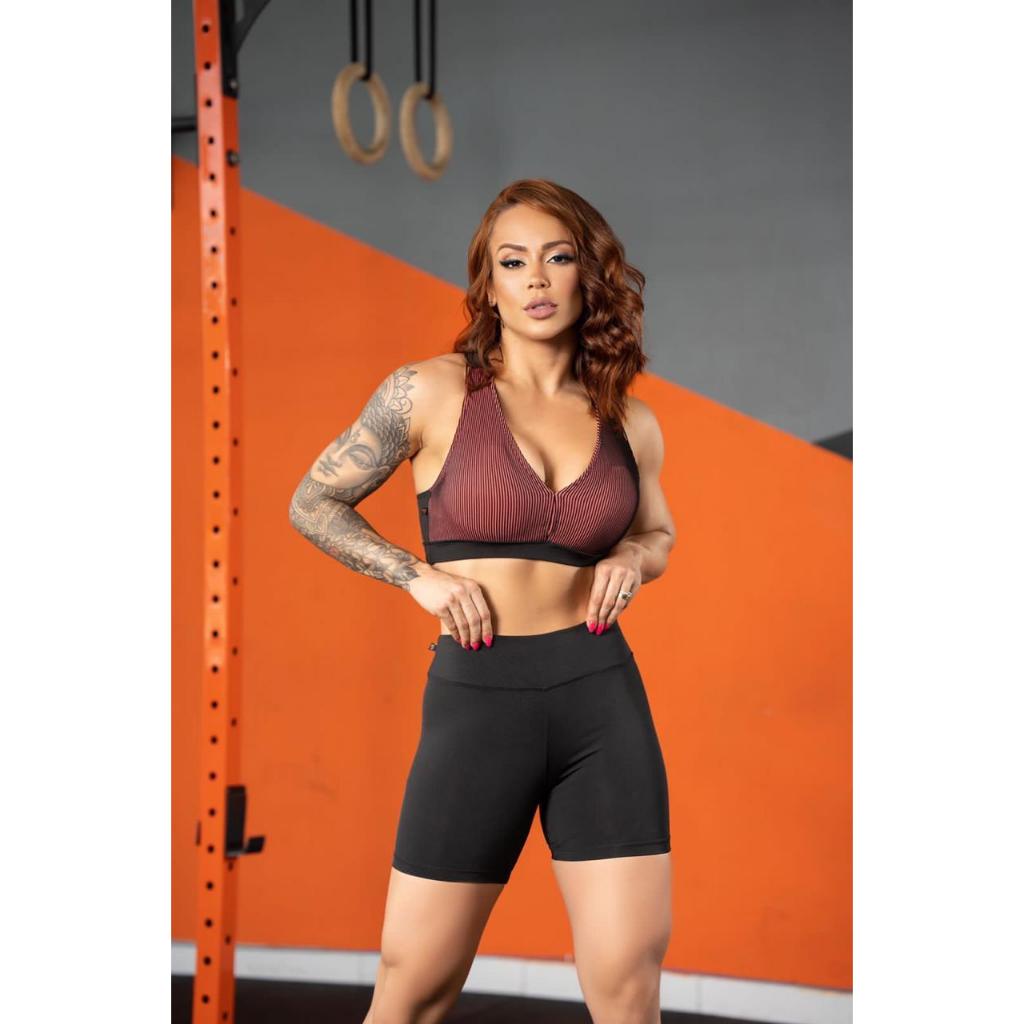 Bermuda suplex Academia Feminino Fitness  Lisa Básica Meia Coxa Dança  Pilates Caminhada Esporte