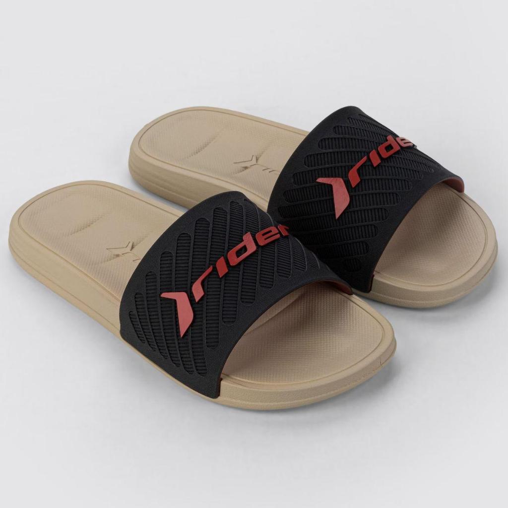 Chinelo Slide Rider Free II Masculino - Bege e Preto em Oferta na Shopee