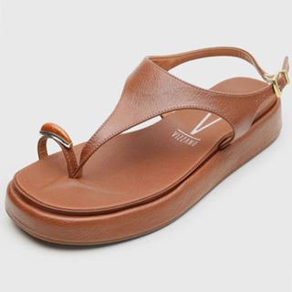 Papete Vizzano Flat Detalhe Feminino - Marrom em Oferta na Shopee