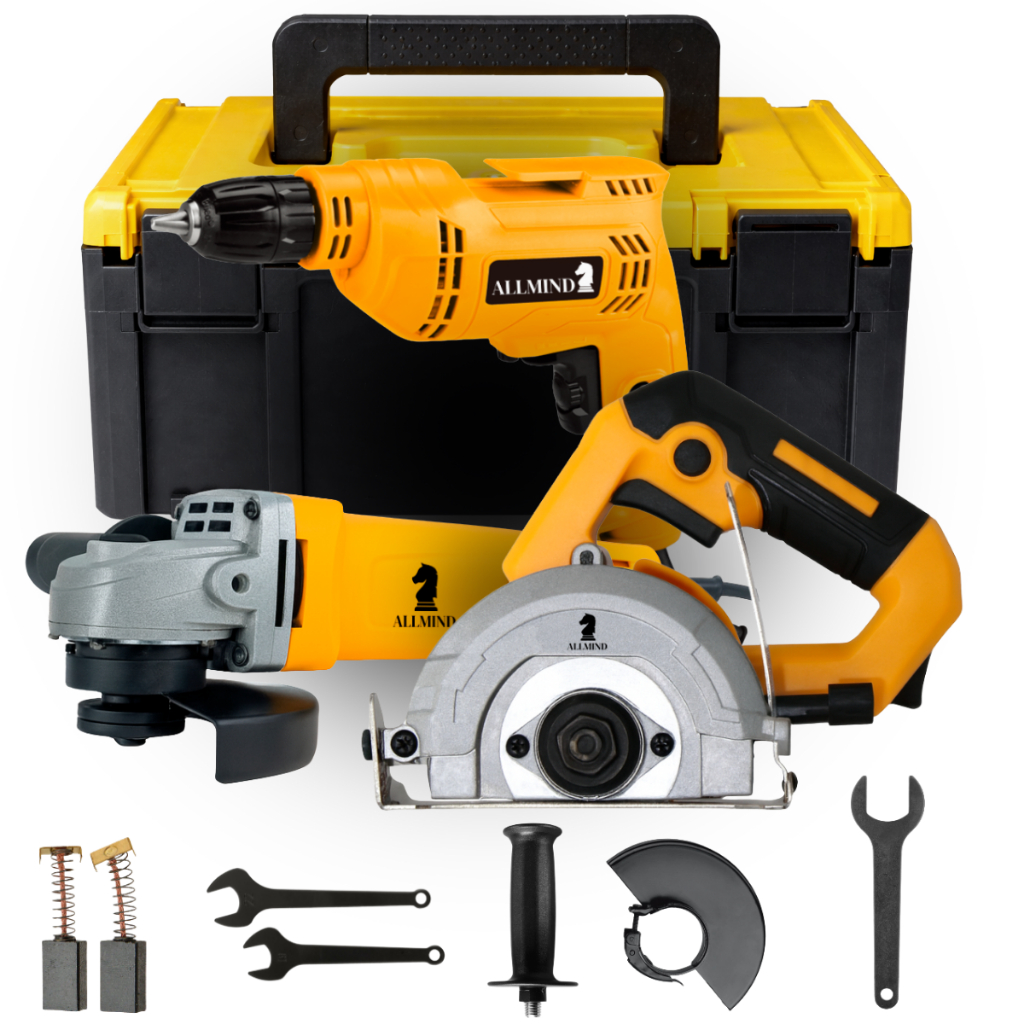 Kit 3 em 1 Serra Marmore Furadeira Esmerilhadeira 2000W Ou Avulsas Potente Profissional Com Maleta e Acessorios em Oferta na Shopee