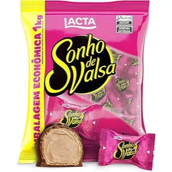 Bombom Sonho de Valsa (Lacta) – Pacote 1kg (aprox. 47 a 50 unidades) em Oferta na Shopee