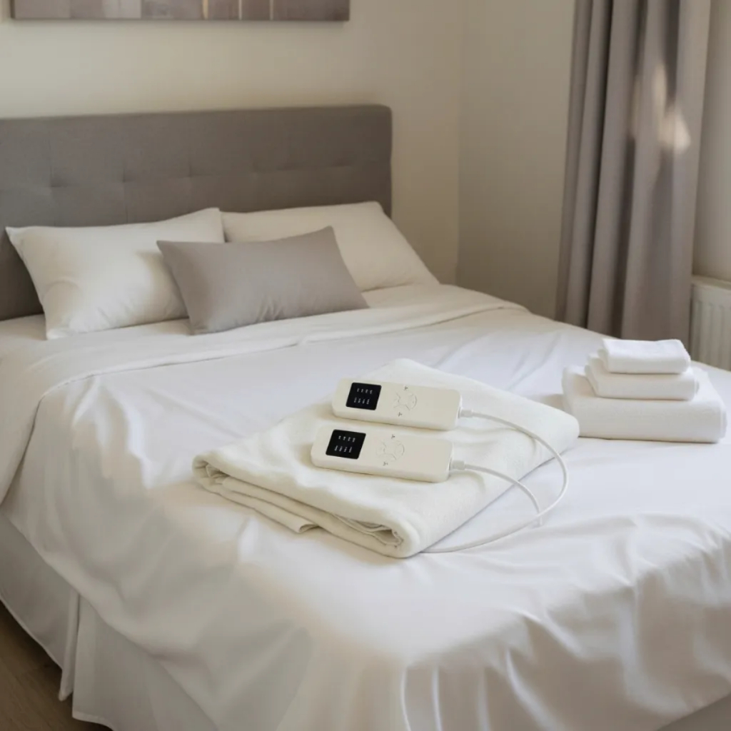 Lençol Térmico Casal 127V e 220V com Controle Digital, Desligamento Automático e Proteção Contra Superaquecimento em Oferta na Shopee