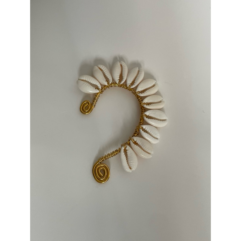 Brinco Ear Cuff de Búzios Concha Natural Artesanal - Sem Furo / Encaixe em Oferta na Shopee
