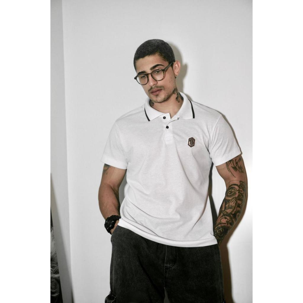 CAMISA CAMISETA GOLA POLO BORDADA ALGODÃO MALHA FIO 30 MANGA CURTA MODA MASCULINA PLUS SIZE P AO G4 ESTILO CASUAL BÁSICO