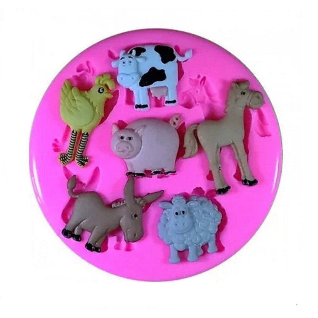Detalhes do MOLDE DE SILICONE FAZENDA, ANIMAIS