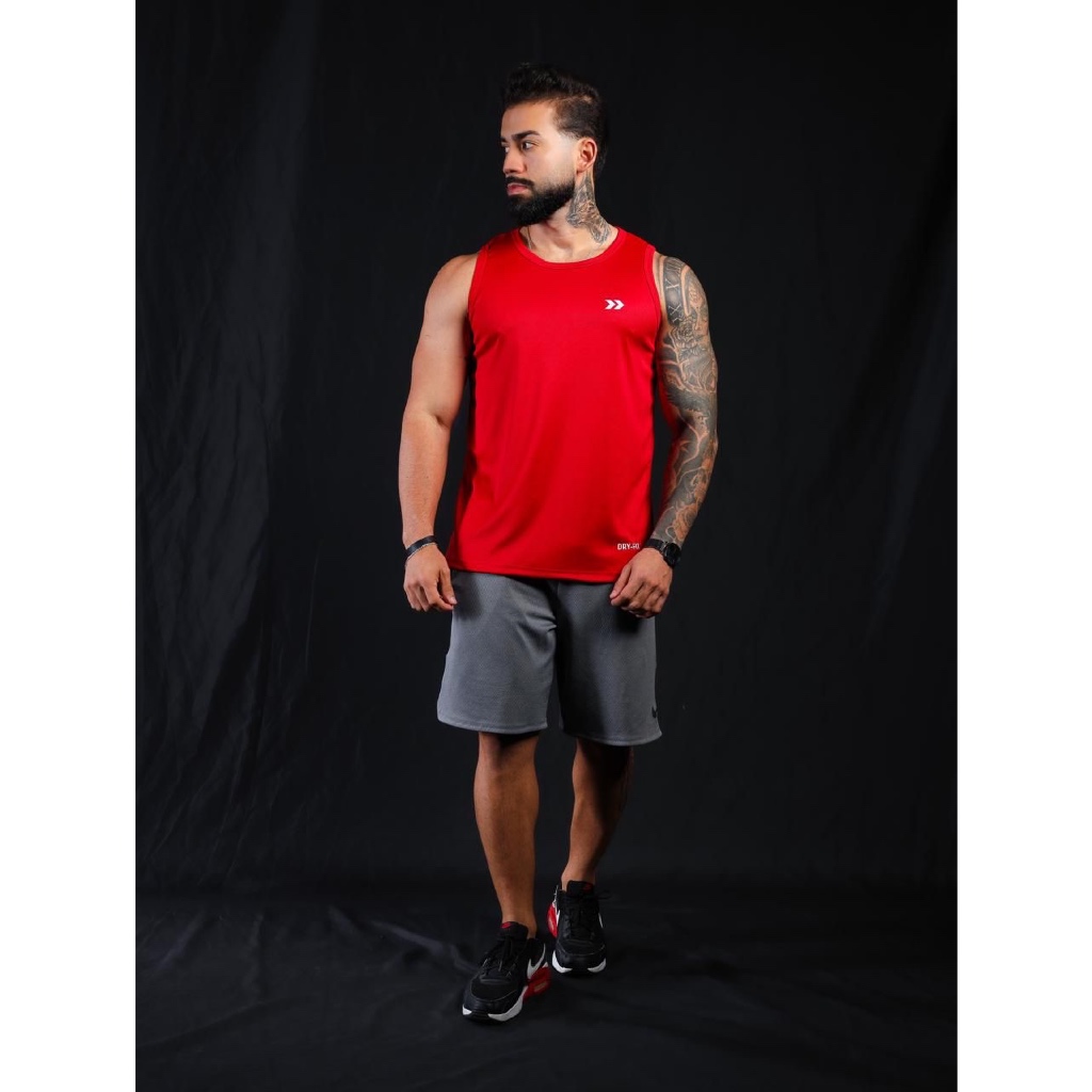 Regata Dry Fit Masculina Academia Treino Esportiva Respirável Fitness