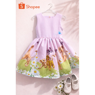 Vestido temático infantil Rei Leão em Oferta na Shopee