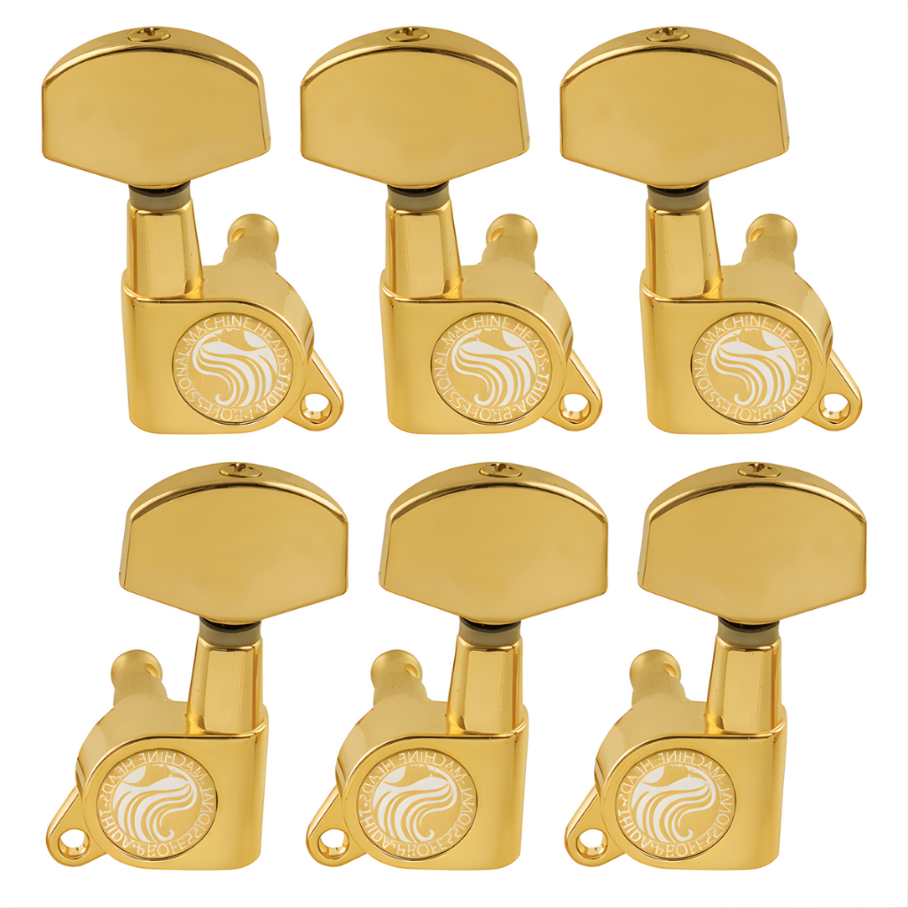 Tarraxas Tarrachas Blindadas Douradas Para Guitarra Violão 3x3