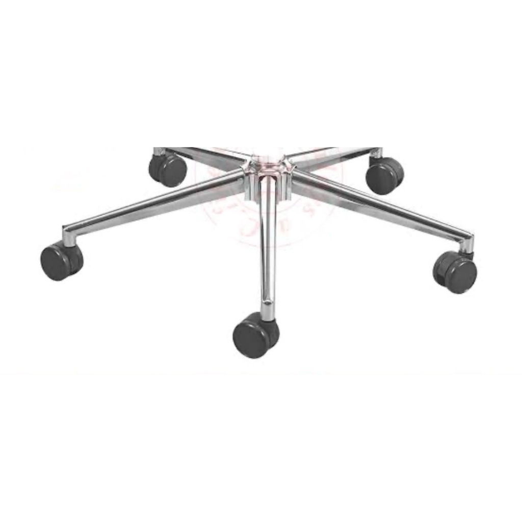 BASE/ESTRELA ARCADA EM METAL CROMADO COM RODIZIOS 60MM NYLON - BA-H320 - MAKKON