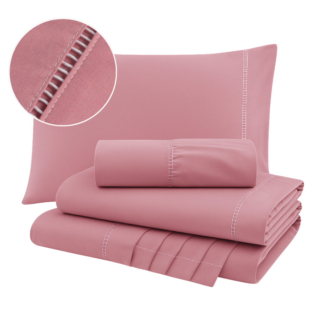 Jogo de Lençol Casal Queen King 03 Peças Solteiro 02 Peças  400 Fios Toque Acetinado Micropercal Ponto Palito