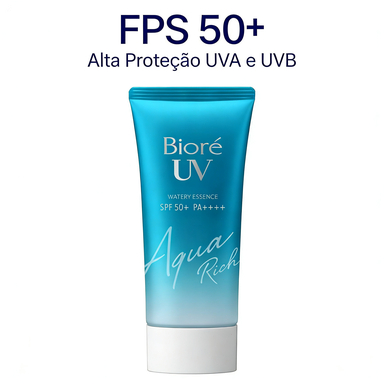 Bioré Protetor Solar UV Aqua Rich Watery Essence SPF50+ Não Oleoso Toque Seco Uso Diário Rosto em Oferta na Shopee