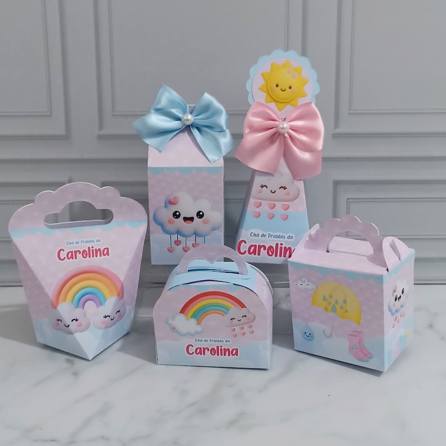 Kit Festa Chuva de Bençãos/Amor  Personalizados Lembrancinhas  festas/caixinhas/ aniversario