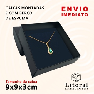 20 Caixas Semijoias Bijuterias Montadas e com Berço 9x9x3cm em Oferta na Shopee