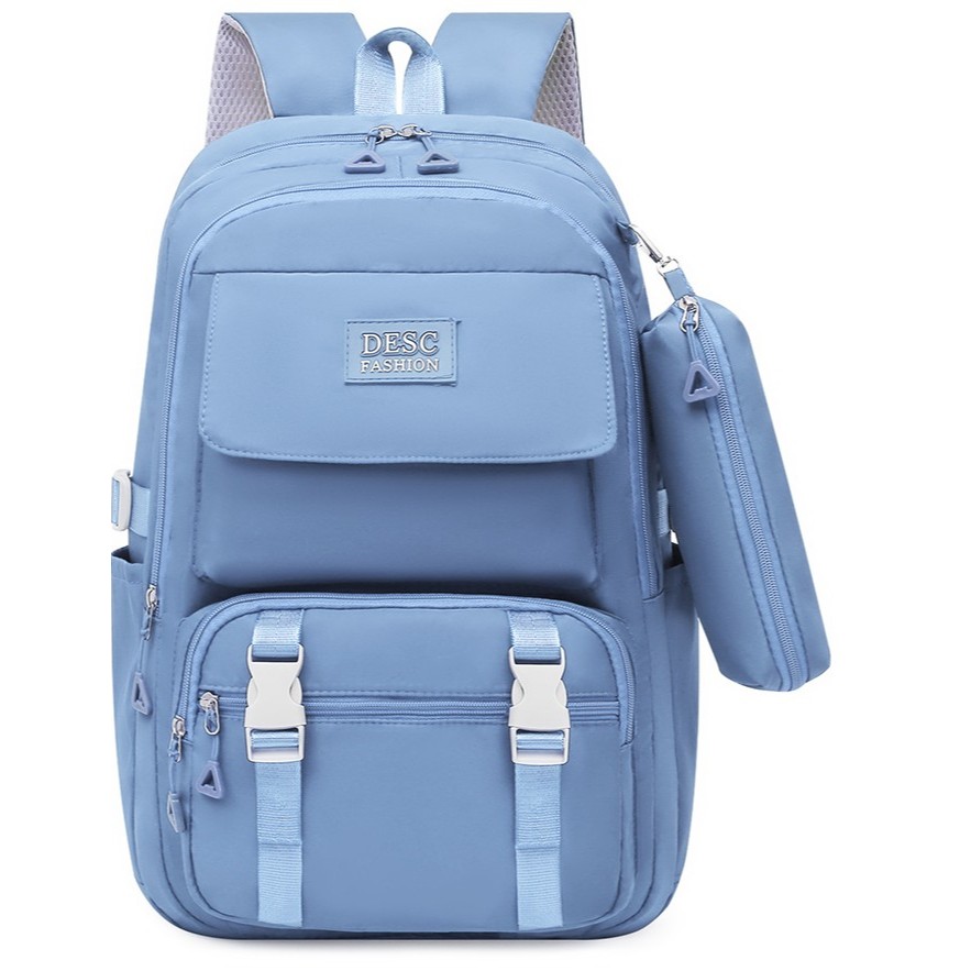 Mochila Escolar Com Estojo De Grande Capacidade Para Estudante Feminina Nylon Impermeavel em Oferta na Shopee