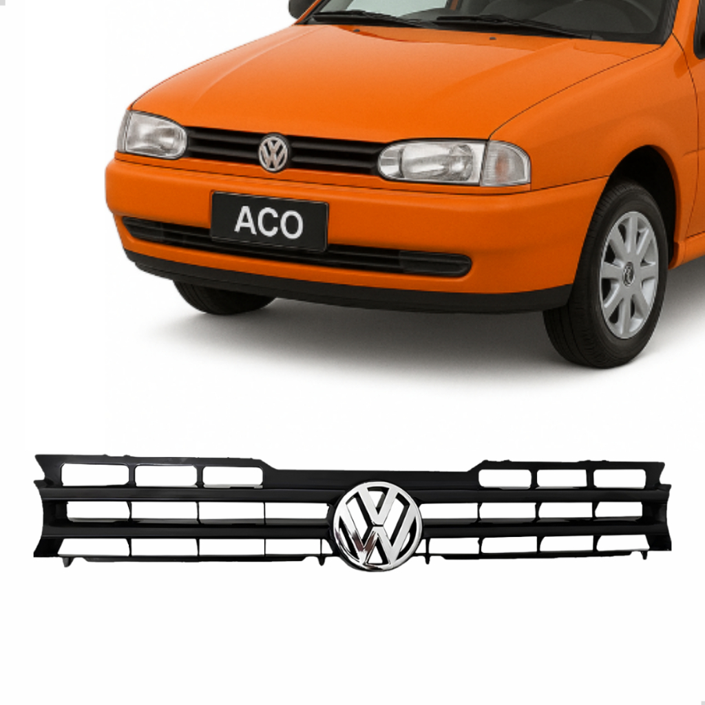 Grade Frontal do Parachoque Vw Gol Saveiro Voyage Parati Bola G2 1995 a 2000 em Oferta na Shopee