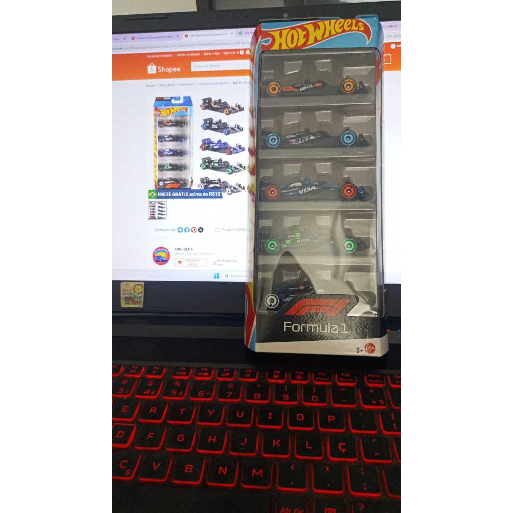hot Wheels pack exclusivo com 5 F1 em Oferta na Shopee