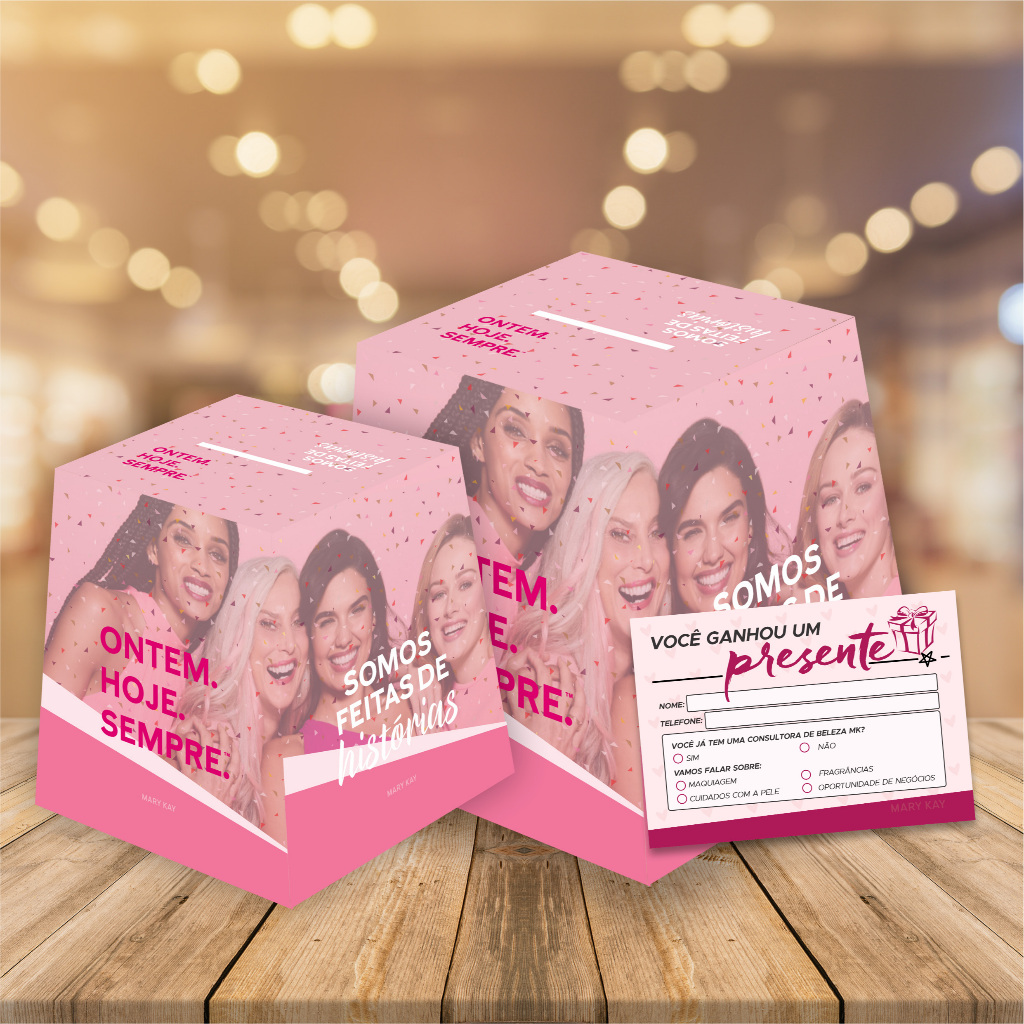 Kit Urna para Sorteio, Captação de Clientes Mary Kay (1 urna + 50 cupons) em Oferta na Shopee