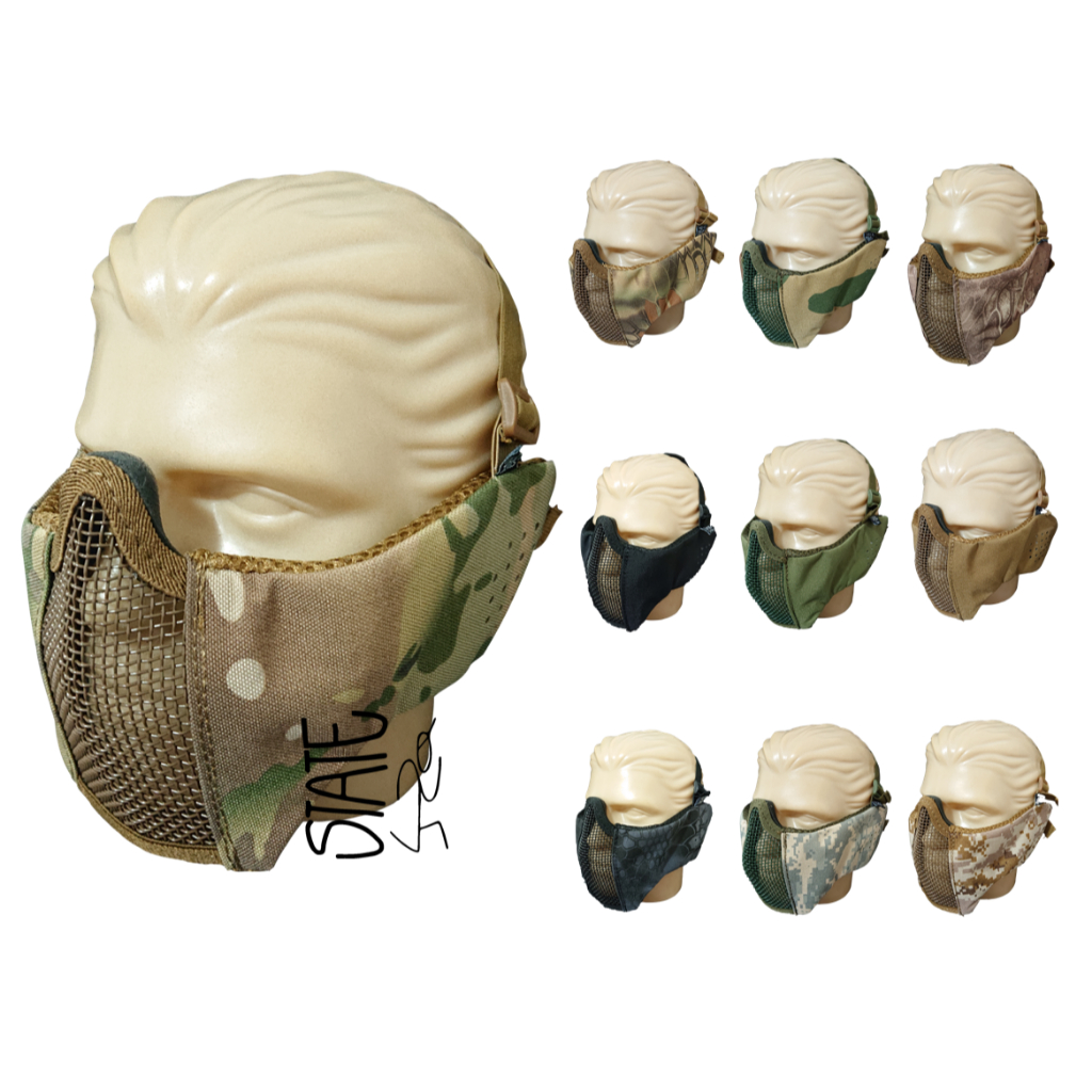 Máscara Airsoft Confort M2 Meia Face Proteção Orelha