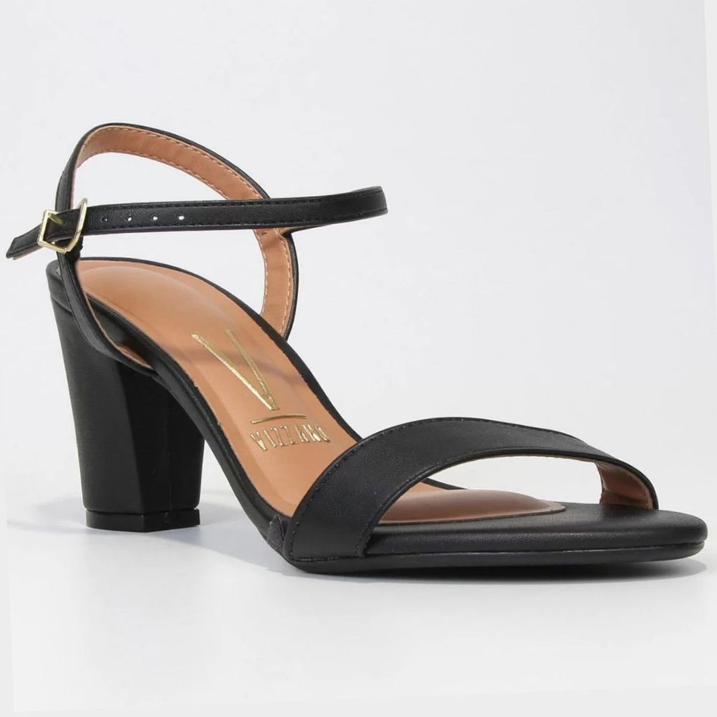Sandália Vizzano Salto Médio Grosso Tira Feminina Original em Oferta na Shopee