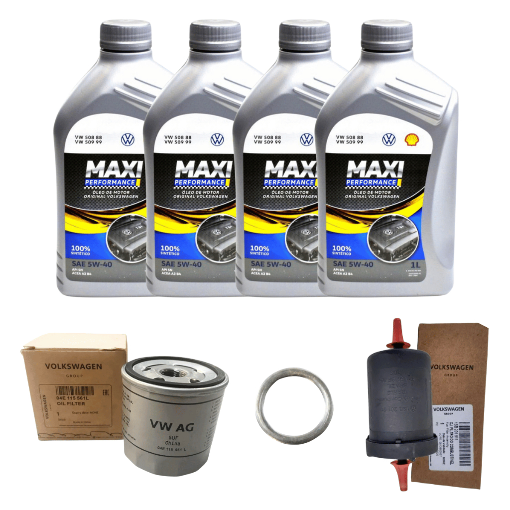 Kit Troca Óleo Revisão Novo Polo 1.0 Tsi Orig Vw 508 Shell em Oferta na Shopee