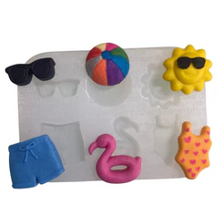 Molde de Silicone para apliques de Artesanato - Festa da Piscina