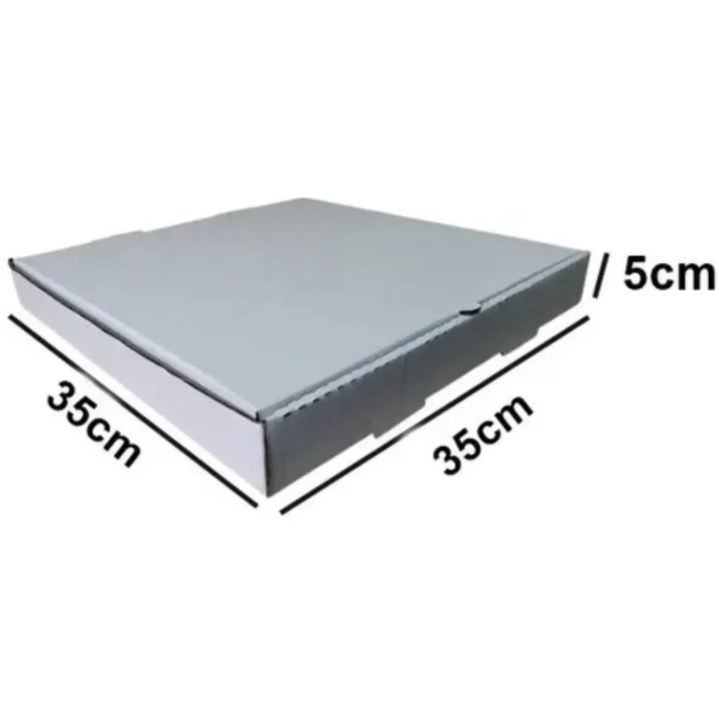 Caixa Pizza Branca Quadrada 35x35x5 - 50uni em Oferta na Shopee